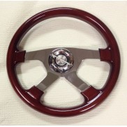 wooden steering wheel